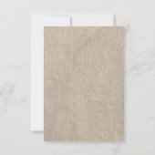 Rustic Mason Jar & Burlap Paarse Green RSVP-kaart RSVP Kaartje (Achterkant)