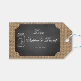 Rustic Mason Jar Burlap Wedding Custom Cadeaulabel