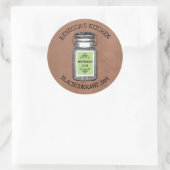 Rustic Mason Jar  Canning | Jam Ronde Sticker (Tas)