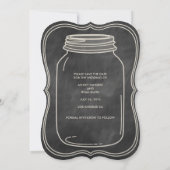 RUSTIC MASON JAR | CHALKBOARD BEWART DE DATUM SAVE THE DATE (Achterkant)