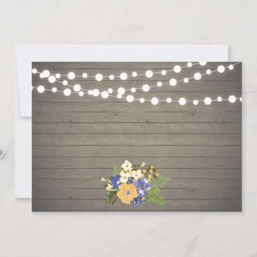 Rustic Mason Jar Couples Wedding Shower Kaart (Achterkant)