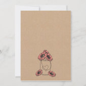 Rustic Mason Jar Eloped Reception Kaart (Achterkant)