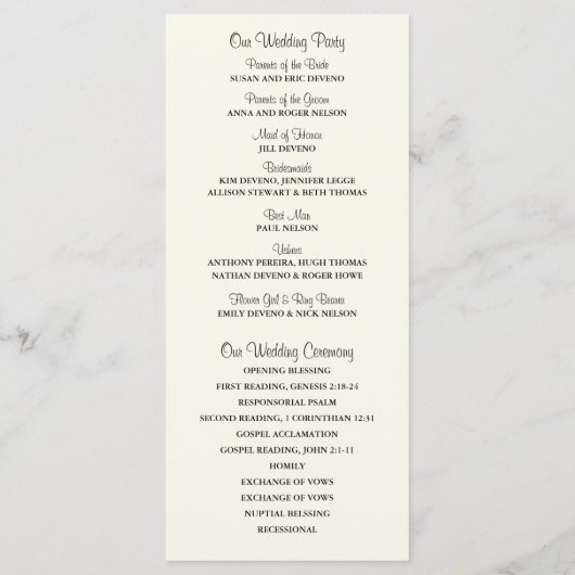 Rustic Mason Jar en Hydrangeas Programma Programmakaart (Achterkant)