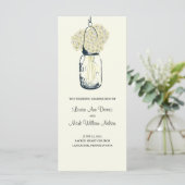 Rustic Mason Jar en Hydrangeas Programma Programmakaart (Staand voorkant)