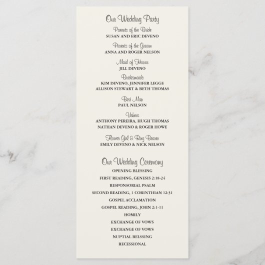 Rustic Mason Jar en Hydrangeas Programma Programmakaart (Achterkant)