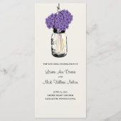 Rustic Mason Jar en Hydrangeas Programma Programmakaart (Voorkant)