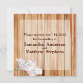 Rustic Mason Jar en roze pioenen Save The Date (Achterkant)