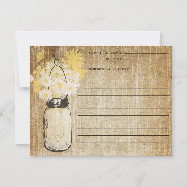 Rustic Mason Jar en wilde bloemen | Ontvangst (Voorkant)