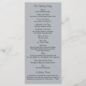 Rustic Mason Jar en Wildflower Programma Programmakaart (Achterkant)