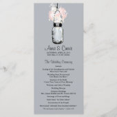 Rustic Mason Jar en Wildflower Programma Programmakaart (Voorkant)