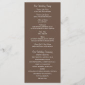 Rustic Mason Jar en Wildflowers Programma Programmakaart (Achterkant)