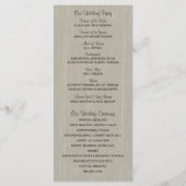 Rustic Mason Jar en Wildflowers Programma Programmakaart (Achterkant)