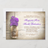 Rustic Mason Jar Engagement Party Uitnodigingen (Voorkant)