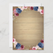 Rustic Mason Jar, Floral voor wijnbereiding Save The Date (Achterkant)