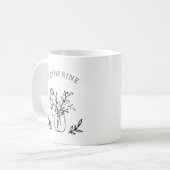 Rustic Mason Jar Flowers gepersonaliseerd Koffiemok (Voorkant links)