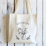 Rustic Mason Jar Flowers gepersonaliseerd Tote Bag<br><div class="desc">Rustic Mason Jar Flowers Canvas tas.</div>