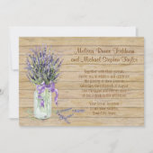 Rustic Mason Jar French Lavender Bouquet Wedding Kaart (Voorkant)