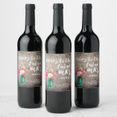 Rustic Mason Jar Future Mrs Vrijgezellenfeest Wijn Etiket (Flessen)