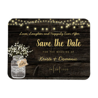 Rustic Mason Jar Ggloed Lights Magneet