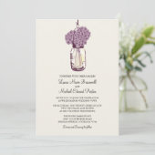 Rustic Mason Jar Hydrangeas Wedding Kaart (Staand voorkant)