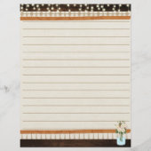 Rustic Mason Jar Kitchen Recipe Kaart Insert (Achterkant)