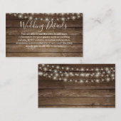 Rustic Mason Jar-lampjes — Enclosure Card Informatiekaartje (Voorkant / Achterkant)