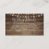 Rustic Mason Jar-lampjes — Enclosure Card Informatiekaartje (Voorkant)