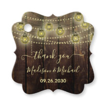 Rustic Mason Jar Lantern Wedding Bedankt