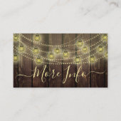 Rustic Mason Jar Lantern Wedding Details Informatiekaartje (Voorkant)