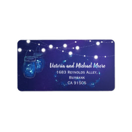 Rustic Mason Jar Lights en vuurvliegers Weddenscha Etiket