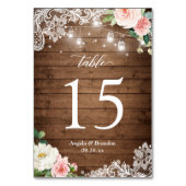 Rustic Mason Jar Lights Lace Floral Wedding Kaart (Achterkant)