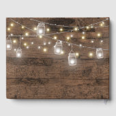 Rustic Mason Jar Lights Modern Gastenboek (Achterkant)