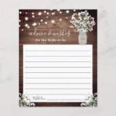 Rustic Mason Jar Lights Monogram Weddenschap (Voorkant)