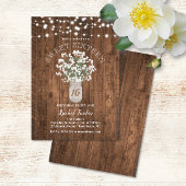 Rustic Mason Jar Lights Sweet 16 Birthday Party Kaart