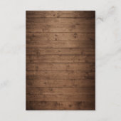 Rustic Mason Jar Lights Wedding Reception Details Informatiekaartje (Achterkant)