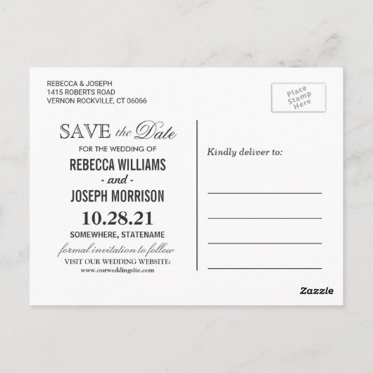 Rustic Mason Jar Lights Wedding Save the Date Briefkaart (Achterkant)