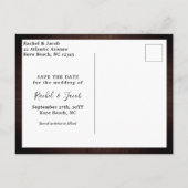 Rustic Mason Jar Lights Wedding Save the Date Briefkaart (Achterkant)