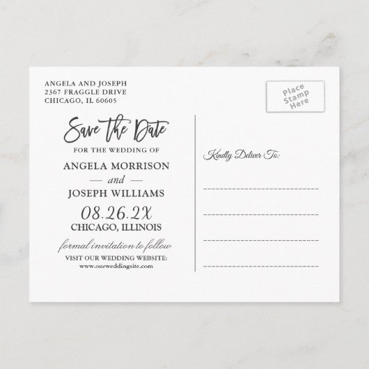 Rustic Mason Jar Lights Wedding Save the Date Uitnodiging Briefkaart (Achterkant)