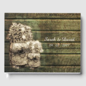 Rustic Mason Jar met Babies Breath Gastenboek (Voorkant)