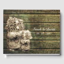 Rustic Mason Jar met Babies Breath