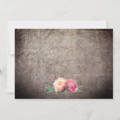 Rustic Mason Jar met Flower Bouquet Wedding Kaart (Achterkant)