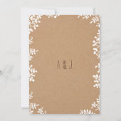 Rustic Mason Jar met Flowers op Craft Paper Kaart (Achterkant)