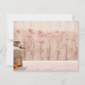 Rustic Mason Jar Pink Floral Date Night Kaart Notitiekaartje (Achterkant)