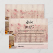 Rustic Mason Jar Pink Floral Date Night Kaart Notitiekaartje (Voorkant / Achterkant)