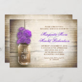 Rustic Mason Jar Repetitie Diner Uitnodigingen (Voorkant / Achterkant)