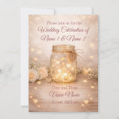 Rustic Mason Jar Save the Date - also digital DL (Voorkant)