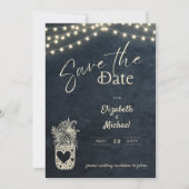 Rustic Mason Jar Save the Date Digital and Printed Kaart (Voorkant)