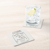 Rustic Mason Jar Save the Date Kartonnen Onderzetters (Insitu)