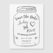 Rustic Mason Jar Save the Date Magnet (Voorkant)