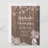 Rustic Mason Jar String licht de BarefootBride™ Aankondiging (Voorkant)